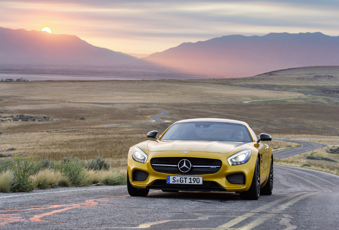 Mercedes-Benz, AMG, S, GT, road, , , coupe, sunset, , 