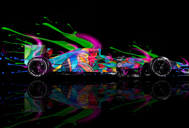 Tony Kokhan, F1, Formula 1, Live Colors, Multicolors, Speed, Art, el Tony Cars, Photoshop, Neon, Abstract, Black, Pirelli, HD Wallpapers,  , ,  ,  1, 1, , , , , , , , 