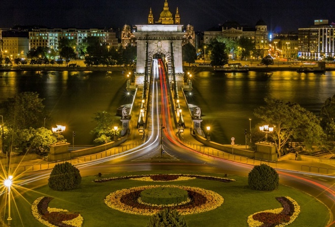 budapest, hungary, bridge, river.city