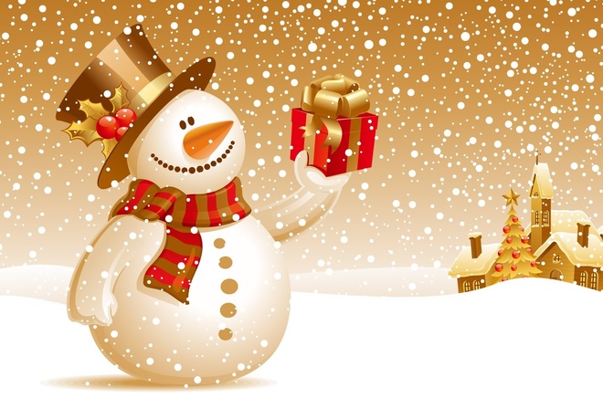   , , , , , , Happy New Year, Snowman, Snow