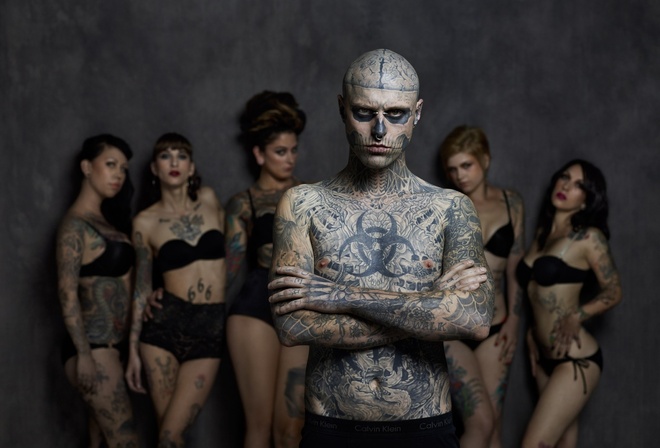 Rico the Zombie, men, women, tattoo