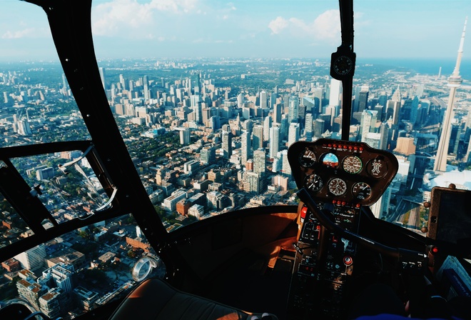 , , , , CN Tower, , , Robinson R44 Clipper II, 