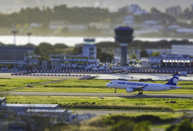 airport, , tilt shift, 