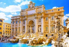 rome, , , fontana di trevi, italy, ,  