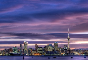 city, Auckland, skyscrapers, new zealand, , city center, sky tower, h ...