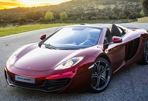 Car, Wallpapers, Red, McLaren, MP4-12C, Spyder, 2012, New, Beautiful, Autom ...