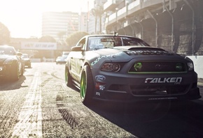 ford mustang, falken, Formula d, , gittin, monster energy, 