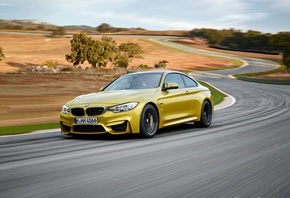 BMW, M4, Coupe, Yellow, Car, Supercar