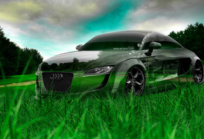 Tony Kokhan, Audi, TT, Tuning, Crystal, Nature, Car, Green, Grass, HD Wallpapers, el Tony Cars, Photoshop, Design, Art,  , , , , , , , , , , , , , , 2014