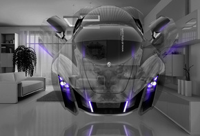 Tony Kokhan, Marussia, Crystal, Home, Fly, Car, Violet, Neon, Fantasy, Interior, HD Wallappers, el Tony Cars, Art, Design, Photoshop, Russian,  , , , , , 2014, , , , , , , , 