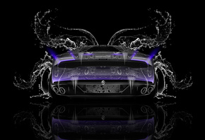 Tony Kokhan, Lamborghini, Huracan, Back, Water, Car, Violet, Neon, Effects, HD Wallpapers, el Tony Cars, Photoshop, Design, Art, Style, Black,  , , , ,  , , , , , , , , , 