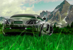 Tony Kokhan, Mercedes-Benz, SLR, McLaren, Crystal, Nature, Car, Green, Grass, Tuning, Mercedes, el Tony Cars, Photoshop, HD Wallpapers, Design, Art, Style, Auto,  , , -, , , , , , , 