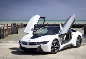 BMW i8, Sports car, sports car, compartment, berth, sea