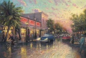 Key West, Thomas Kinkade, painting, Kinkade, , Florida, USA, Ernest ...