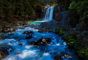 Tawhai Falls, Tongariro National Park, New Zealand,    ...