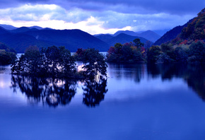 Akimoto, Lake, Fukushima, Prefecture, Japan, , , ,  ...