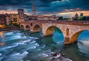 Italy, Verona, , ,   , Ponte Pietra,   ...