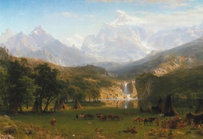 Albert Bierstadt, picture, painting, Landers Peak, The Rocky Mountains