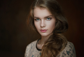 women, Irina Regent, portrait, simple background, Maxim Maximov, blonde