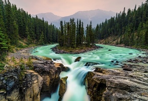 , Jasper, National Park, Canada, waterfall
