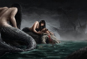 , , , , , sirens, , , , , sea, ship, captain, mermaid, wound, sailor