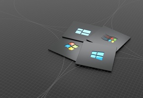 Windows, Versions, Dark, Minimal