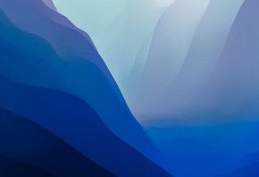 macOS, monterey, blue