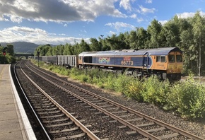 Llandudno, railfreight train, Wales