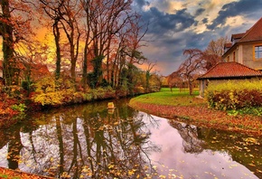 Nature, Autumn, North Rhine-Westphalia, Werther, Germany
