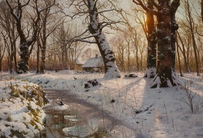 Peder Mork Monsted, Danish, 1914, Winter