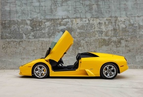 Lamborghini Murcielago Roadster, yellow cars, car, italian cars, Lamborghini