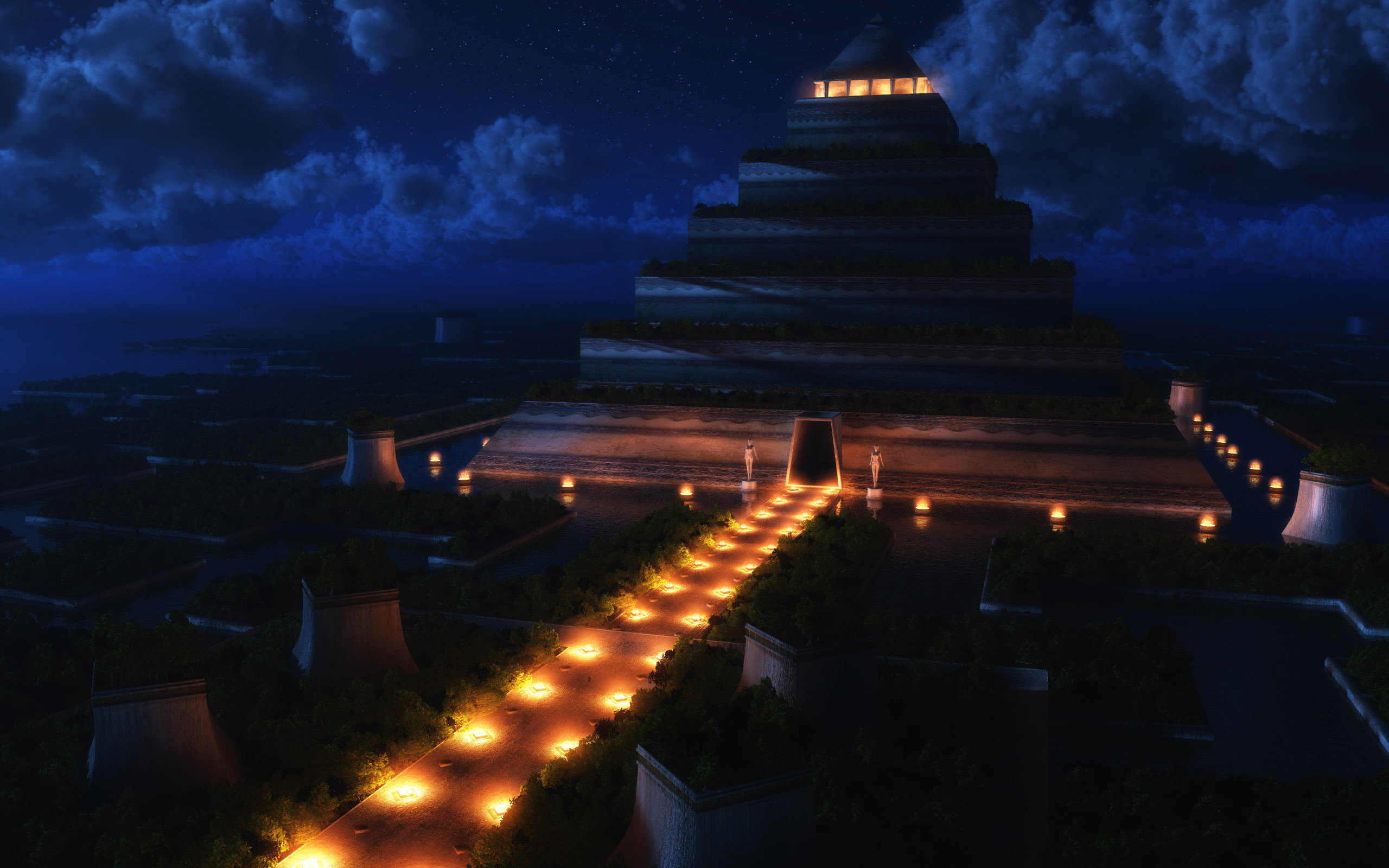 Кроме пирамид храмов и дворцов. Зиккурат ацтеков. Пирамиды ночью. Храм ночью.