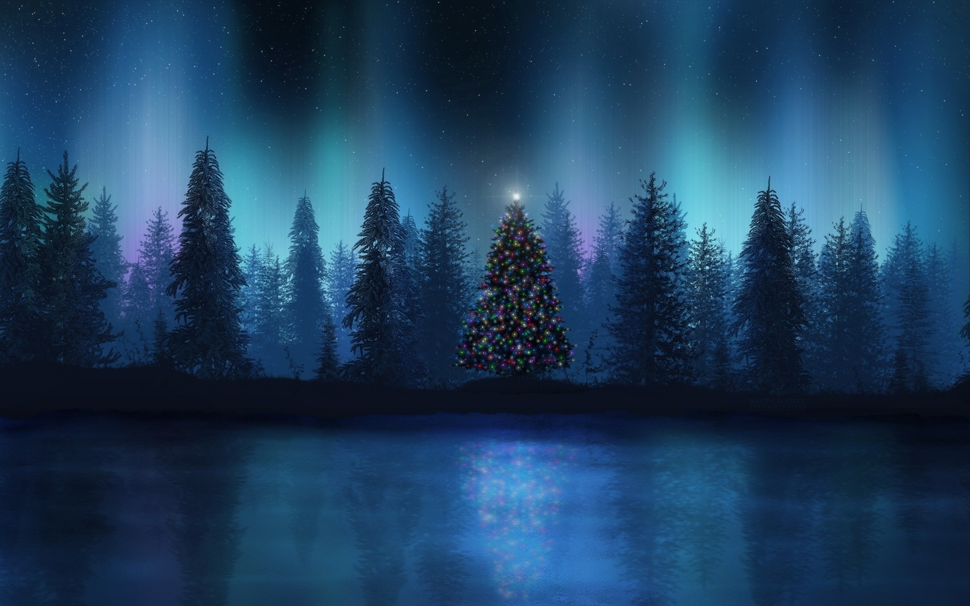 Сияние темноты. Праздник к нам приходит Deep-ex-sense. В новогоднем лесу. Новогодняя ночь. Зимний лес ночью.