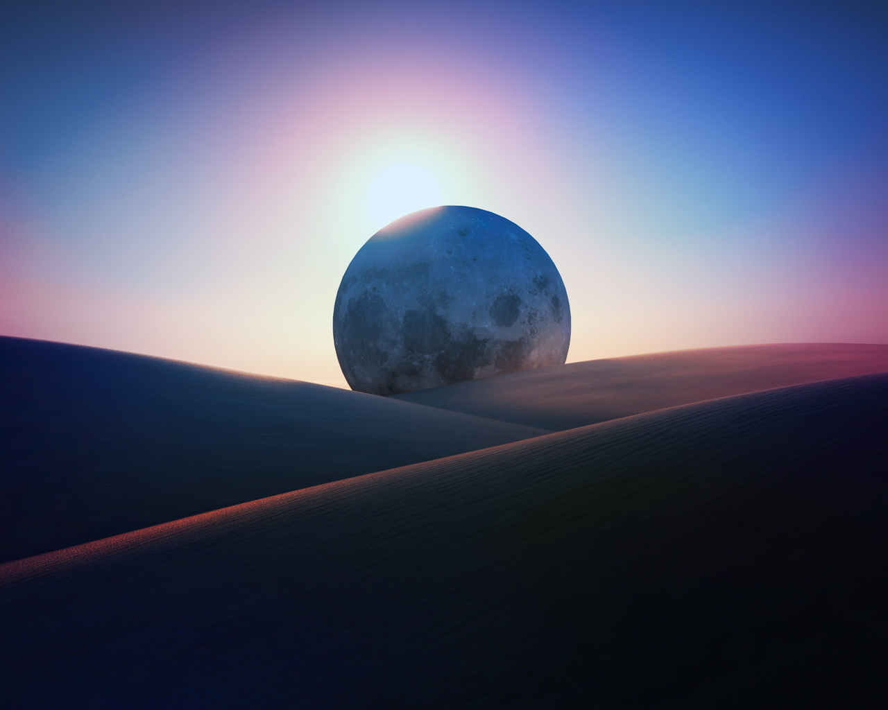 Луна была красивая. Две Луны пустынная Планета. Заставка ночная пустыня. Пустынная ночная зимняя магистраль суперлуние красивая картинка. Луна в пустыне тату.