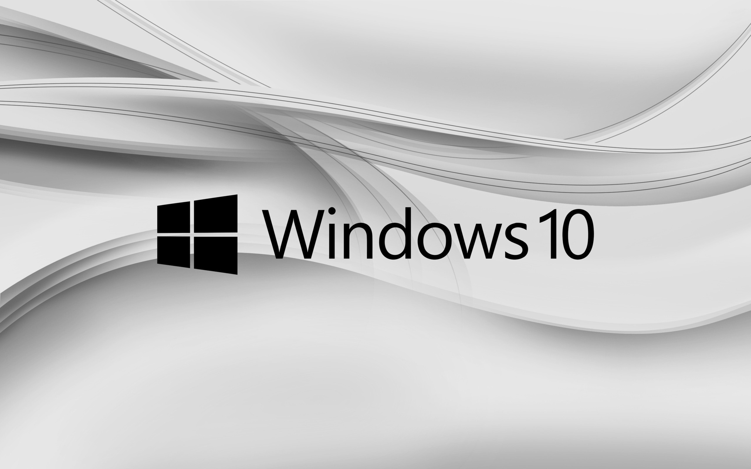 Обои Windows 10 Gray Logo Минимализм на рабочий стол картинки с