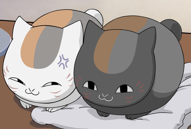 аниме-кошечки, серая, чёрная, белая, Аниме, кошки