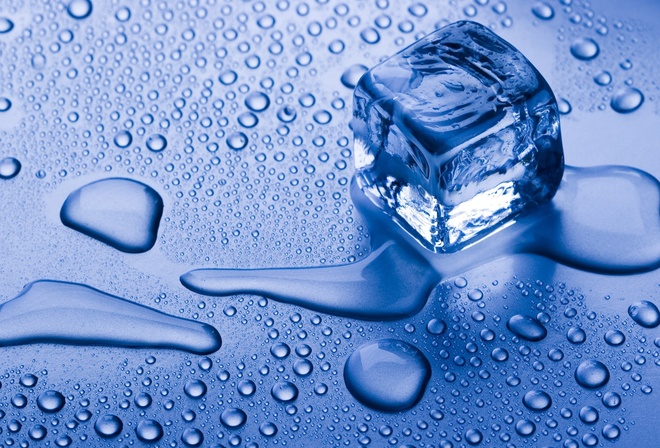 Кубик льда, капли, 3д, 3d, вода, лед, мороз, красота
