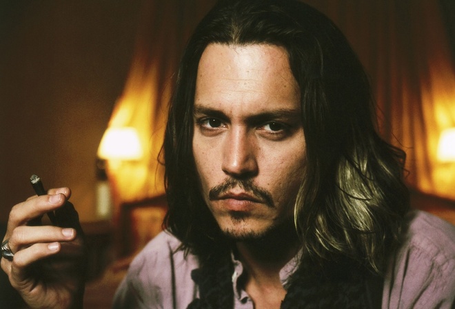 cigar, , actor,  , , Johnny depp