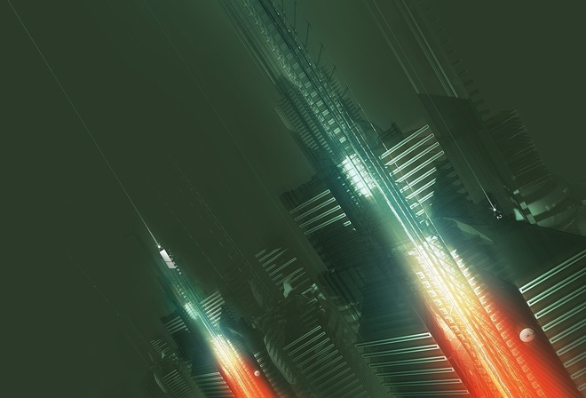 future, city, 3d, Amplifier404, abstract