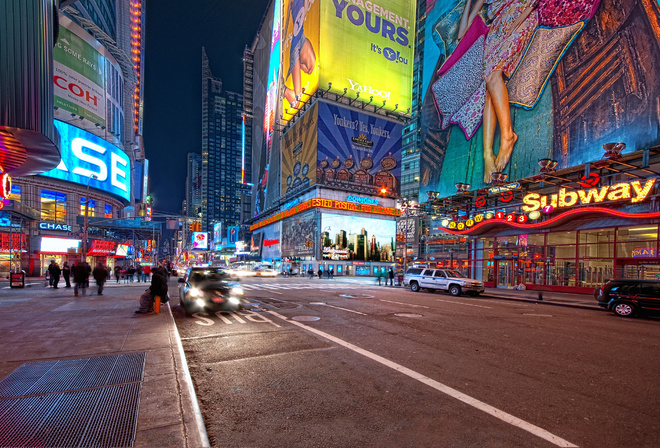 times square, night, usa, New york, 42nd and 7th, -, , nyc