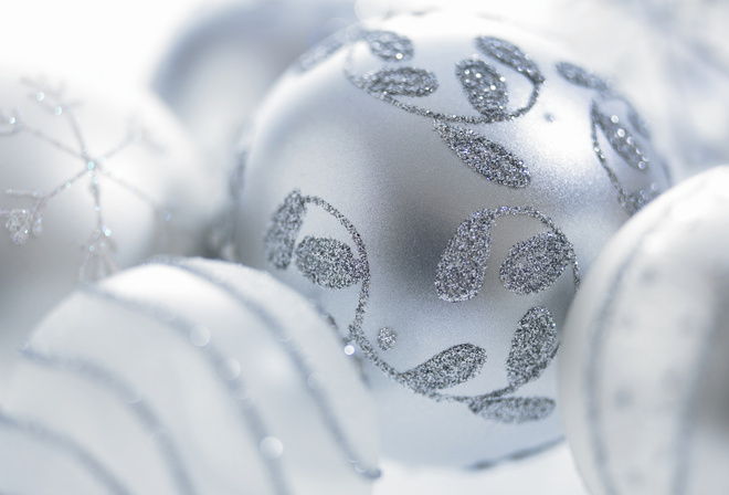 christmas tree, holiday, новый год, decorations, Happy new year, xmas, белые шары