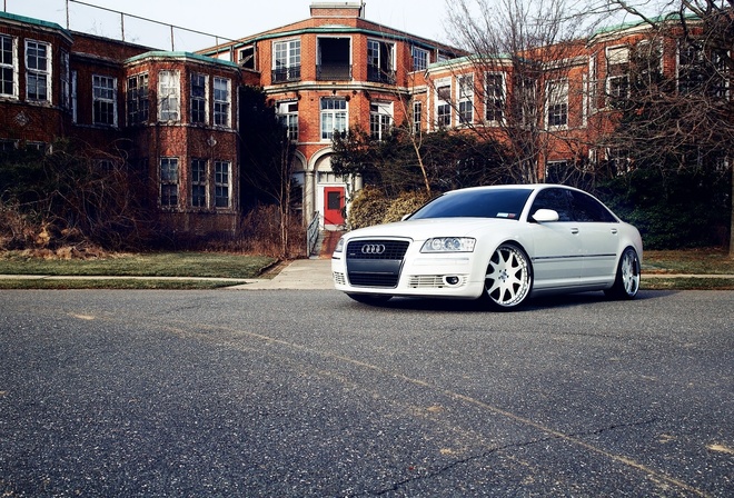 white, audi a8, cars, a8, tuning auto, Auto, audi, tuning cars, wallpapers auto,  