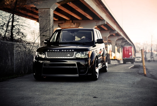 black, land rover, range rover,  