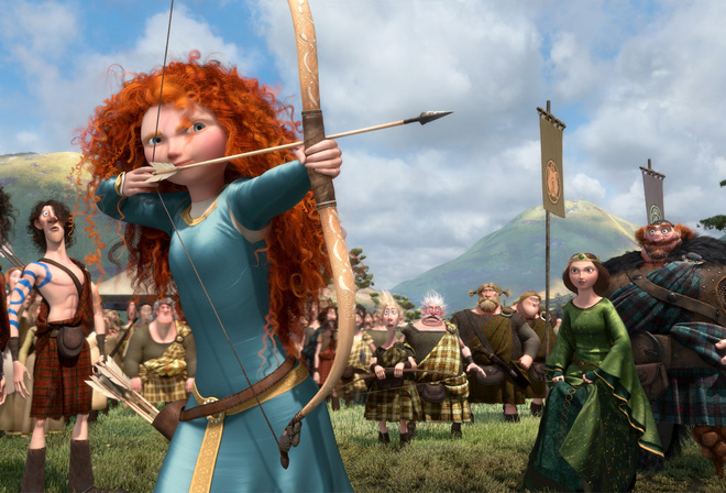 disney, pixar, archer, scotland, film, queen, Brave, bow competition, the movie, king, princess