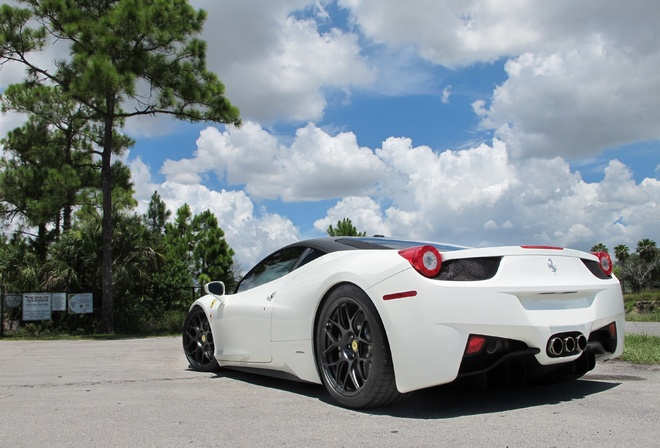 458 italia, wheels, , , Ferrari, sky, , black, white