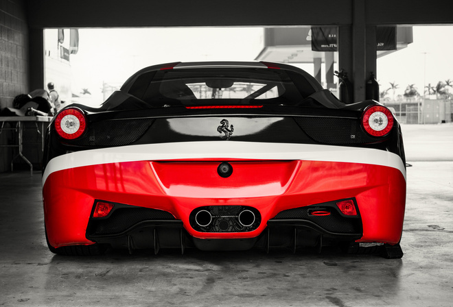 Ferrari, 458 Italia, red, black, 