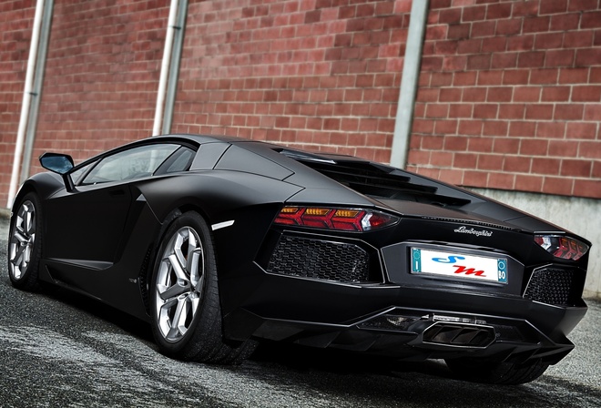 , aventador, lp700-4, black matte, Lamborghini, 