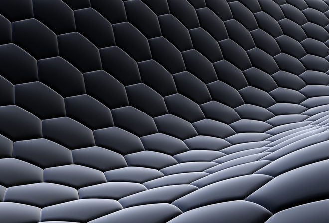 Абстрактные шестигранники, 3D вид