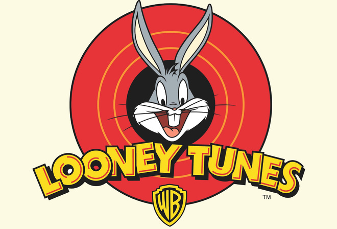 логотип, кролик, белый, мультфильм, Looney tunes, багз банни