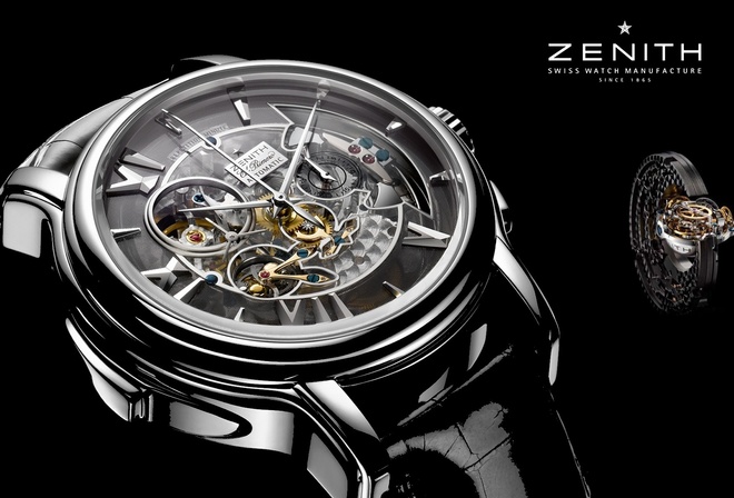 watch, zenith, black, 